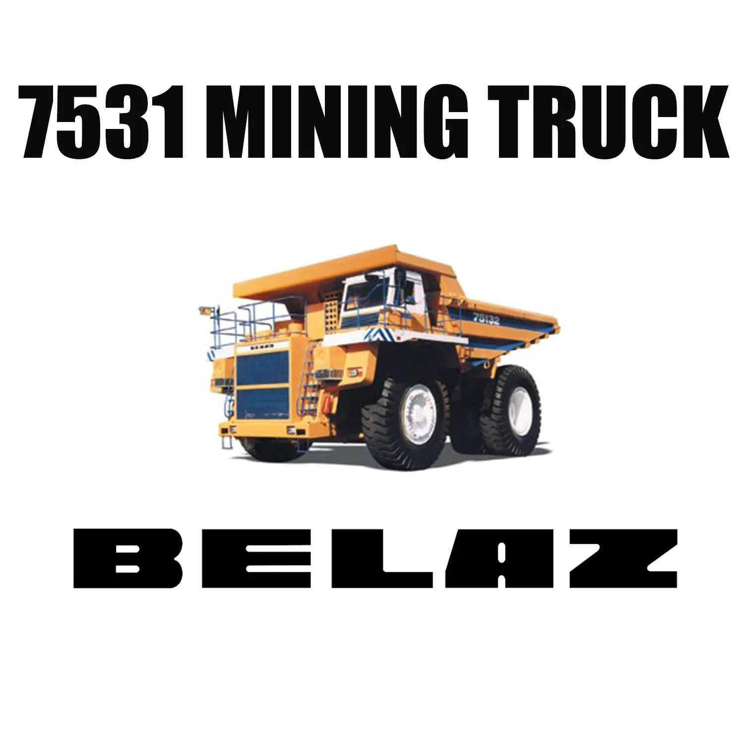 BELAZ 7531 Uitrusten met LUAN 50/80R57 mijnbouwgrondverzetbanden voor de mijnen