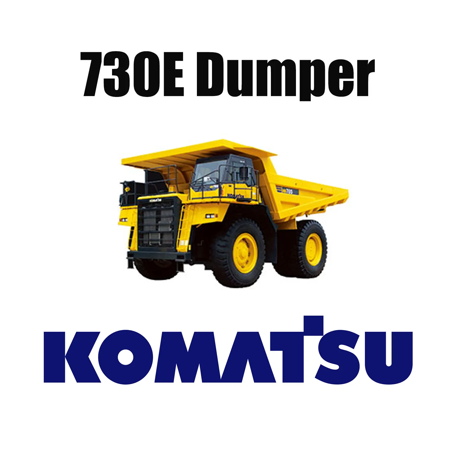 KOMATSU 730E-vrachtwagens uitgerust met gigantische 37.00R57 OTR-mijnbanden