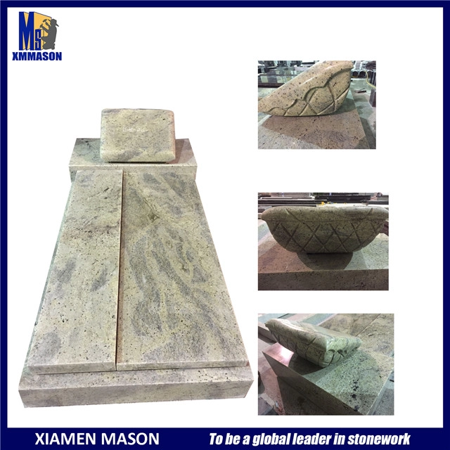 Mason aangepast monument met snijwerk in Kashmir White