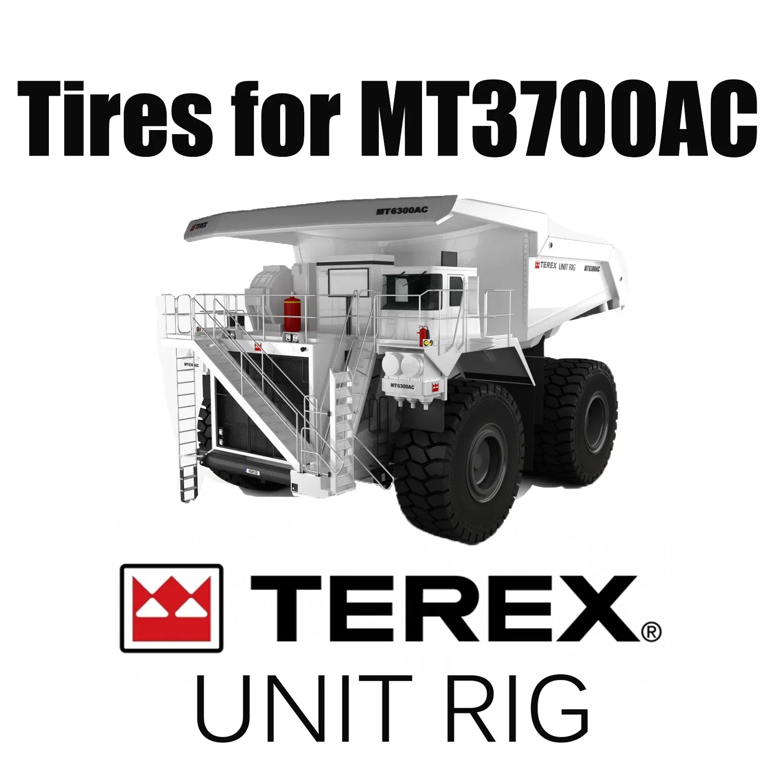 Unit Rig MT3700 AC Haul Truck uitgerust met 37.00R57 mijnbouwbanden en grondverzetbanden