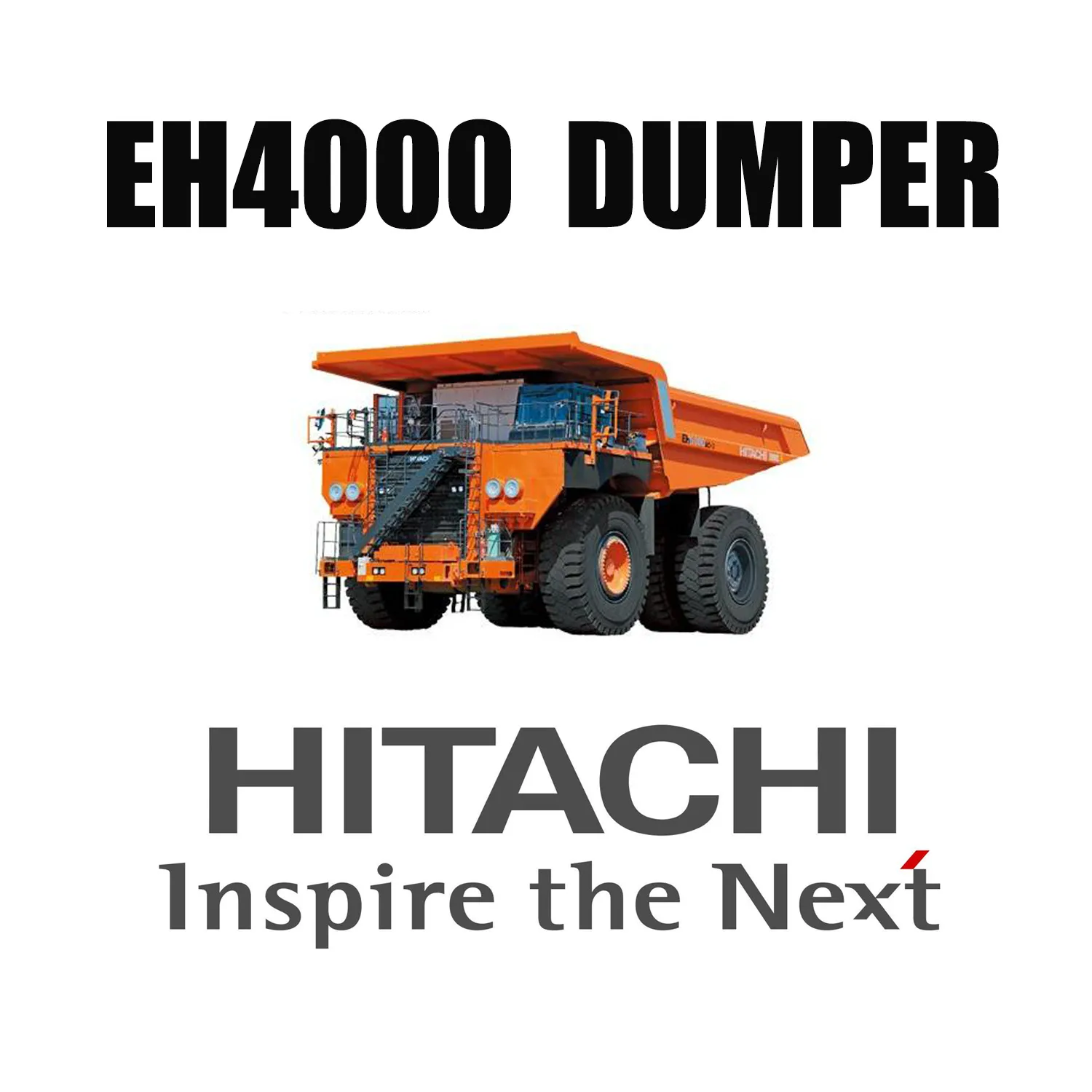Stijve dumptrucks HITACHI EH4000 uitgerust met 46/90R57 mijnbouwgrondverzetbanden