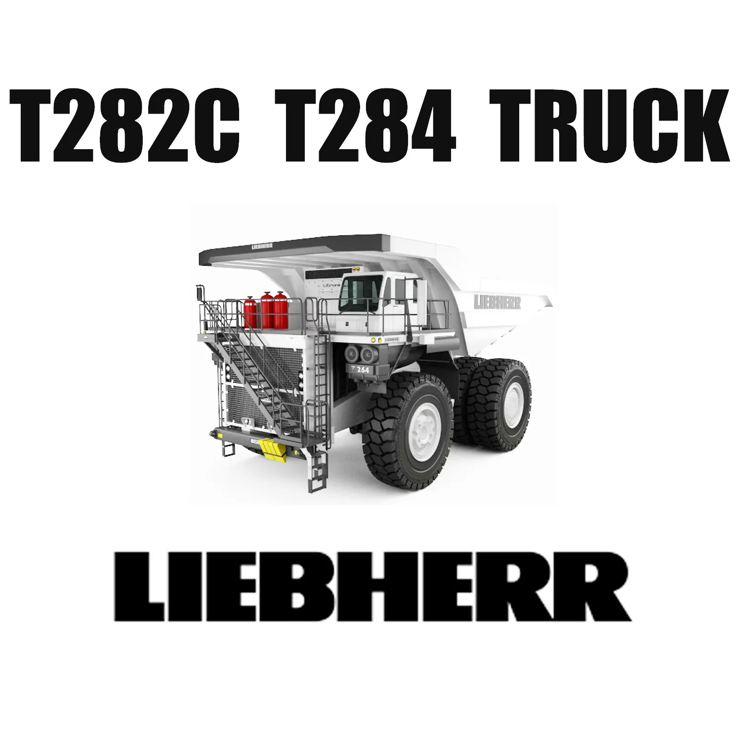 Liebherr T282C T284-vrachtwagens rijden op oppervlaktemijnen met 59/80R63 grondverzetbanden