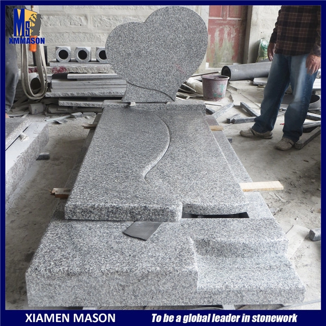 Frankrijk Monument Hart Grafsteen Graniet GRIS PASHAWAR G623