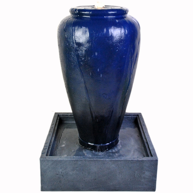 Gardenwize Blue Outdoor Keramische Pot Fontein Feature: