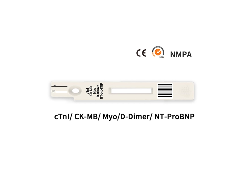 5 in 1 (cTnI/ CK-MB/ Myo/ NT-proBNP/ D-dimeer) snelle kwantitatieve test