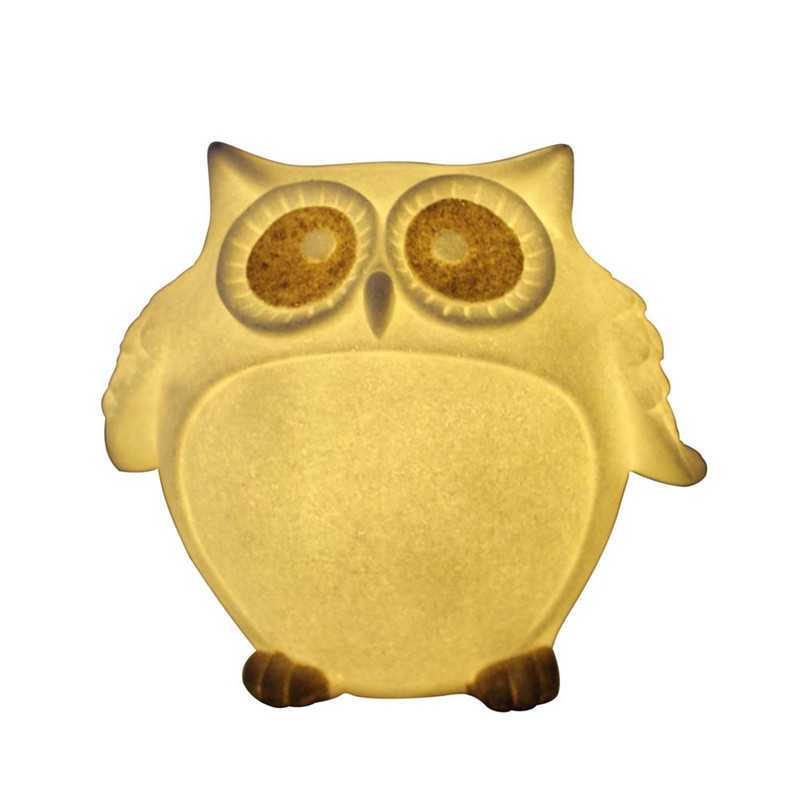 Owl LED light Sandstone Material