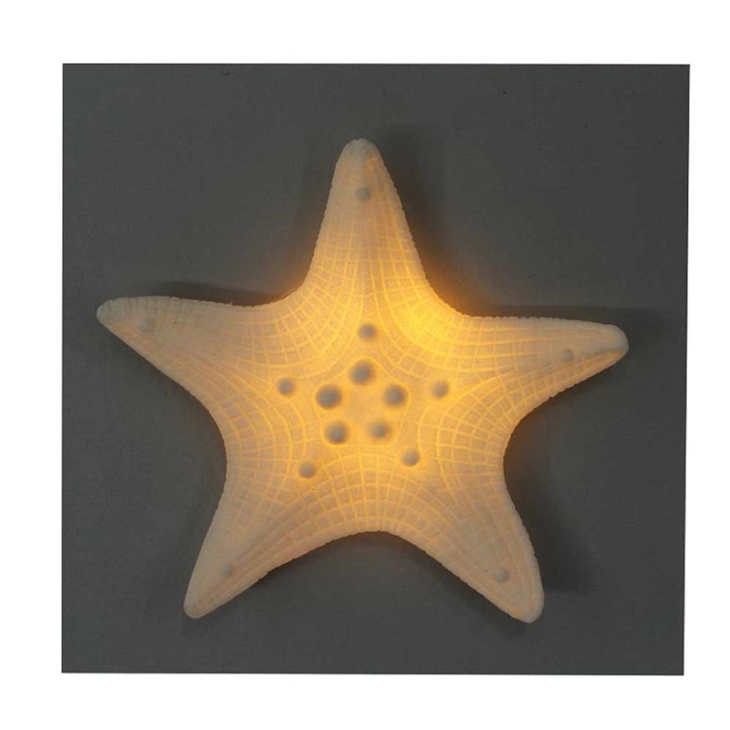 Sea Star Design Decoratief in MDF-hout voor ambacht met LED-verlichting voor decoratie