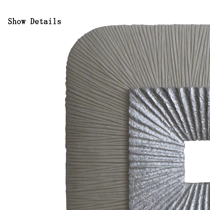 Decoratieve dubbele vierkante wanddecoratie met zilveren gat voor woondecoratie