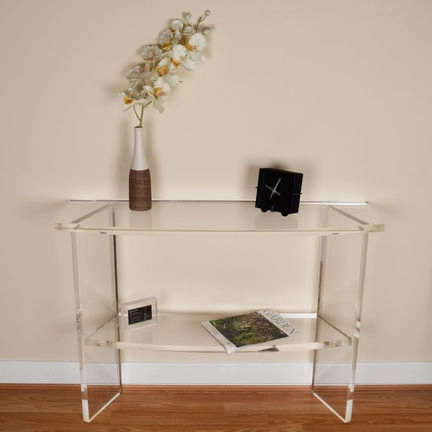 Moderne 15 mm heldere acryl consoletafel voor huisdecoratie
