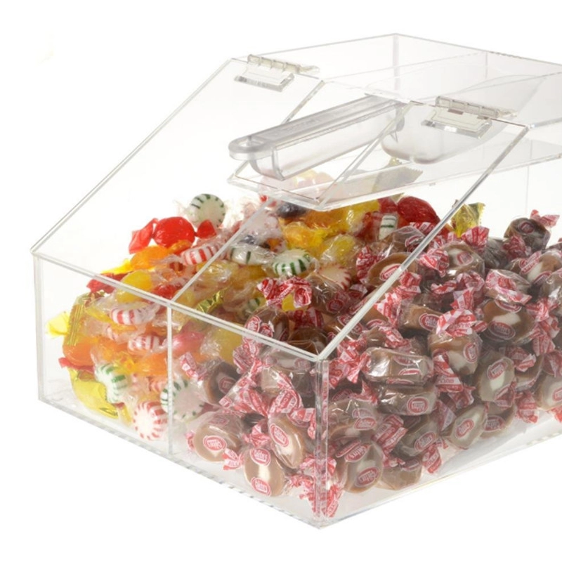 Handgemaakte acryl voedsel display box voor supermarkt