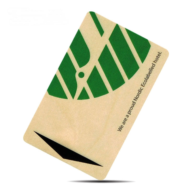RFID Eco-vriendelijke houten kaarten met Mifare Plus worden geleverd voor toegangscontrole van luxe hotels