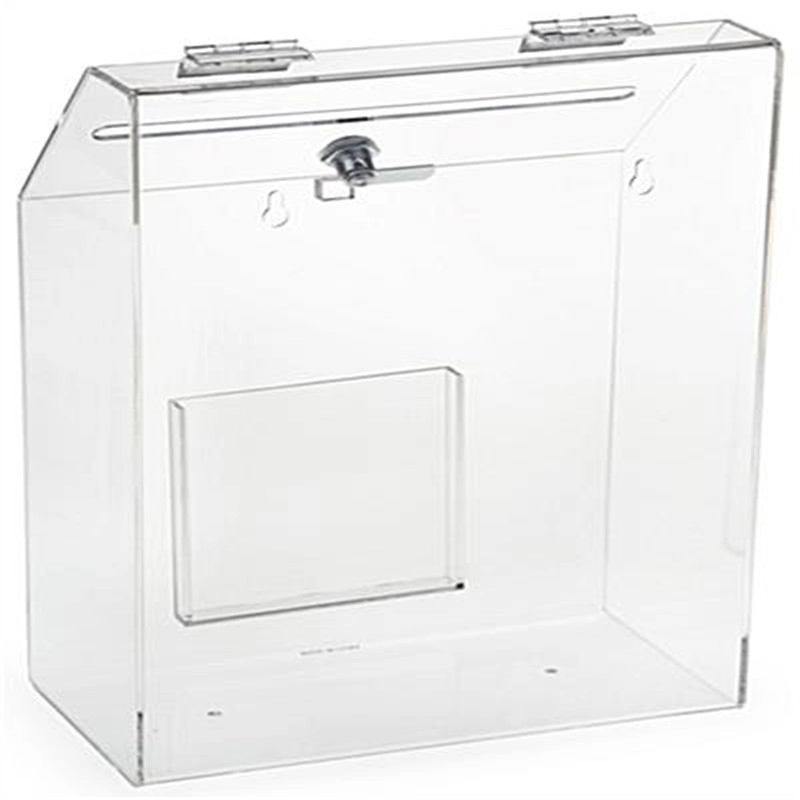 Nieuwe milieuvriendelijke acryldonatiebox