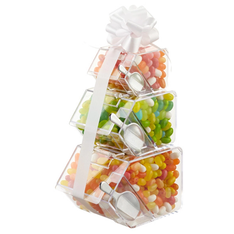 Clear Candy Tin Box voor Fruit Sweet plexiglas Candy Can