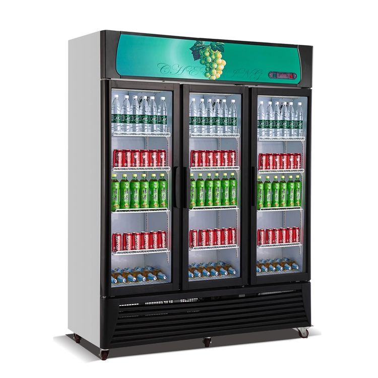 Supermarkt Koelkast Apparatuur Display drankjes koelkast glazen deur vriezer & koelkast
