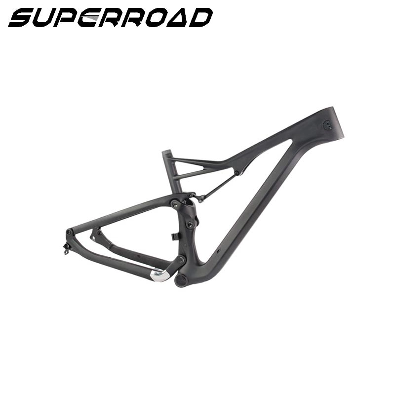 Anti-verwarming Superroad Carbon Mountainbike Frame 650B Plus Fiets 27.5 Carbon Full Suspension Frame Vork