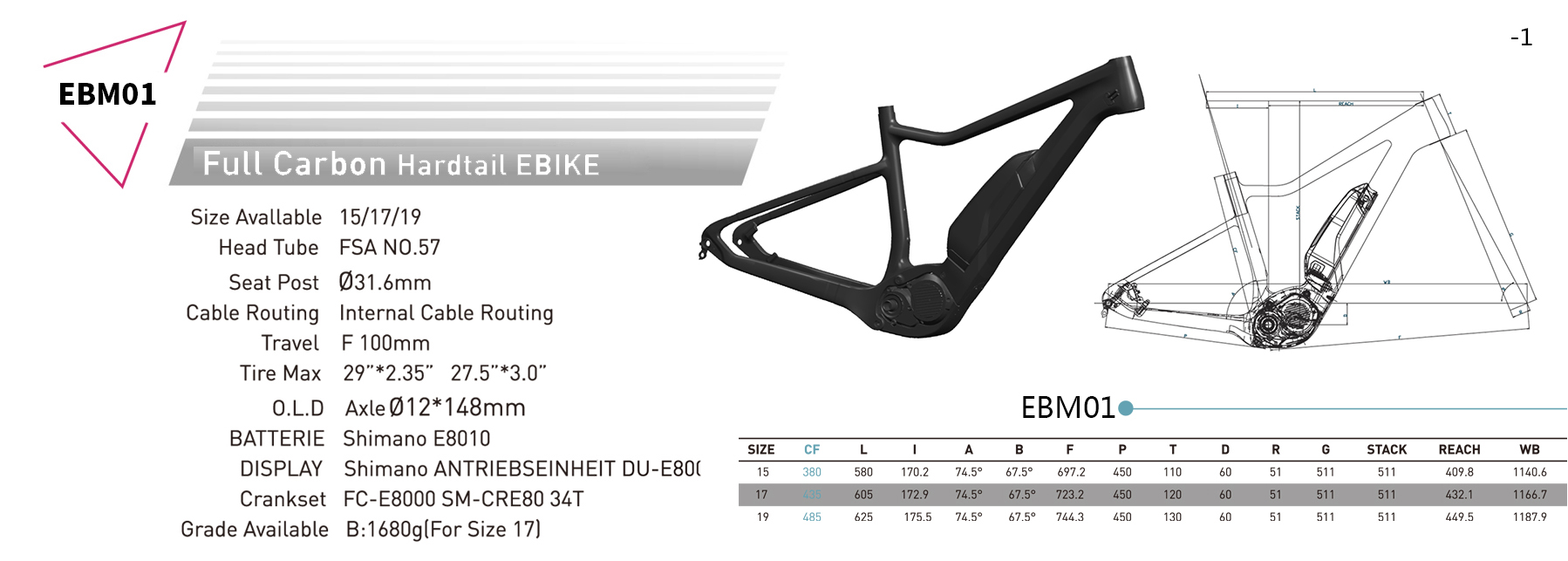 eletric bike frame