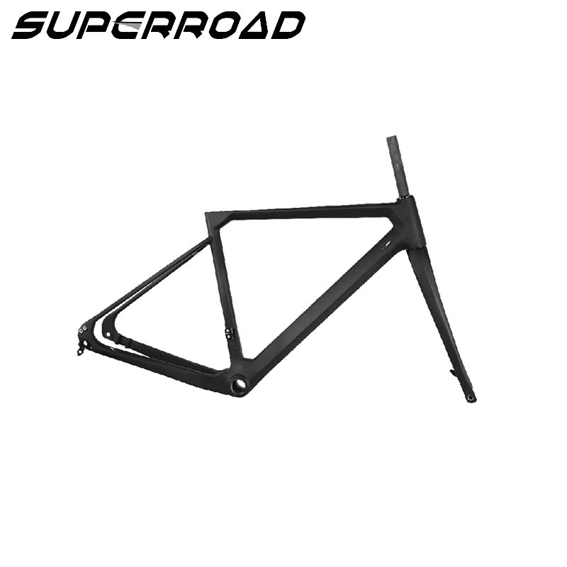 Superroad Carbon Cyclocross Frameset Disc Fiets 700c Racing Gravel Bike Frame