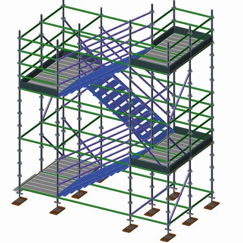 Stringer Trap voor Ring Lock System Steigers