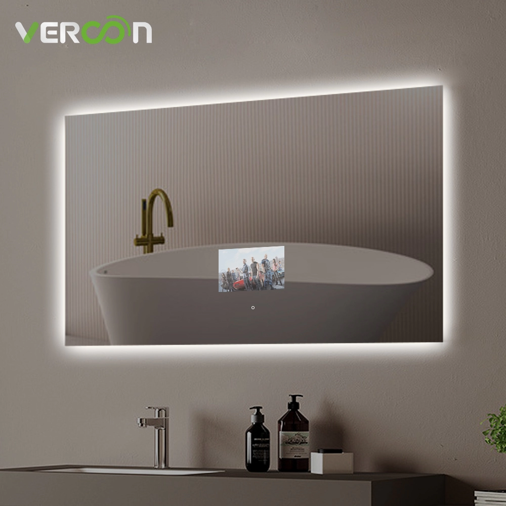 Slimme badkamerspiegel met achtergrondverlichting, Android OS 11 en 10,1 inch touchscreen