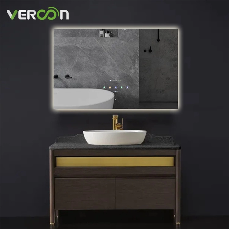 Waterdichte slimme touchscreen op maat gemaakte moderne badkamer led-lichtspiegel