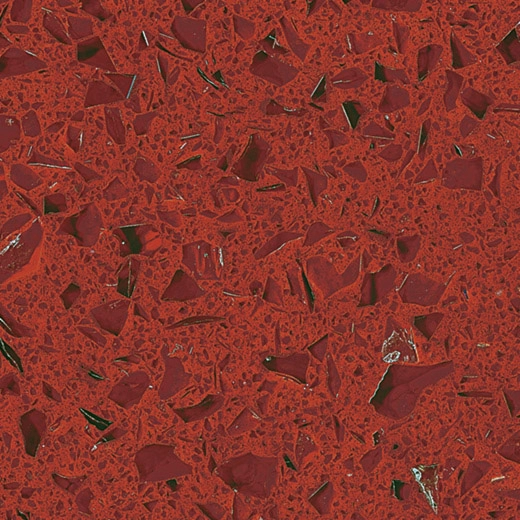 OP1801 Stellaire rode kunstmatige kwartstegels voor hotelvloertegels