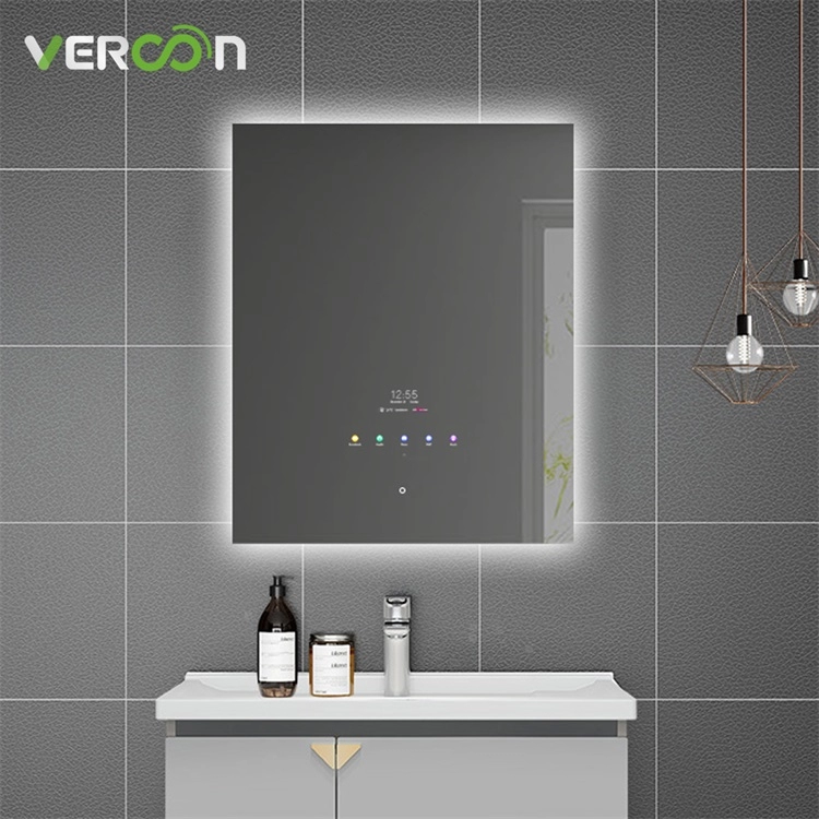 Waterdichte anti-condens 30 "rechthoekige slimme LED-badkamerspiegel met achtergrondverlichting