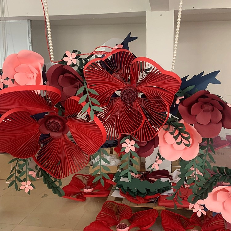 Kerst venster papier kunst bloem rekwisieten display