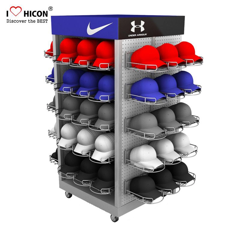 Atletische metalen meerdere Hat Display Rack groothandel voor winkel