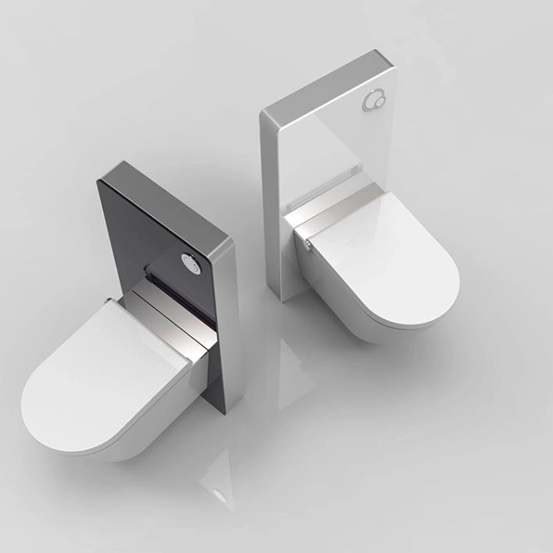 OEM Smart pneumatisch glazen modekastreservoir voor wandhangend toilet