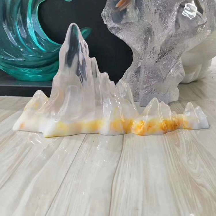 Hars transparante ijsberg display rekwisieten met licht