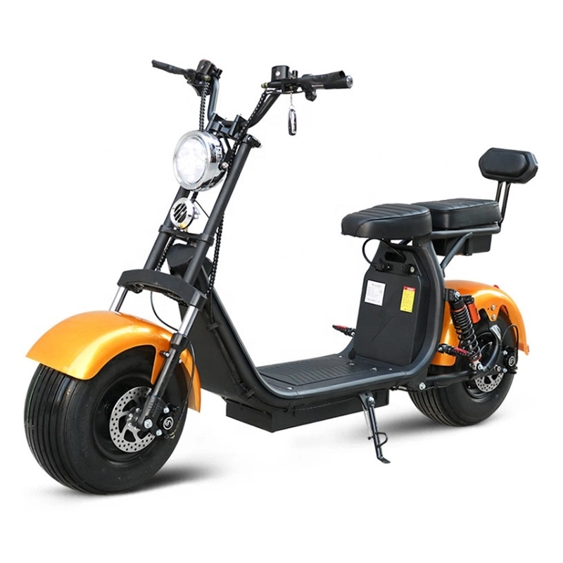 Beste prijs 1500w scooter 45kmh max snelheid elektrische citycoco volwassen mode product citicoco 2 dikke band