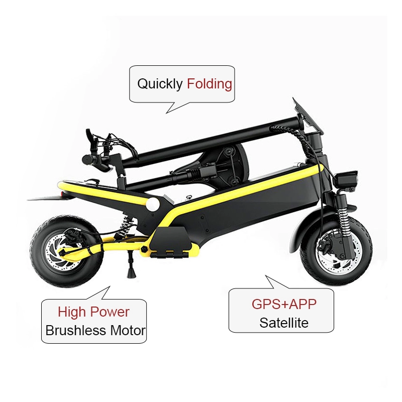 Nieuwe off-road Q10 48v 500w 1000w E-scooter met zadel