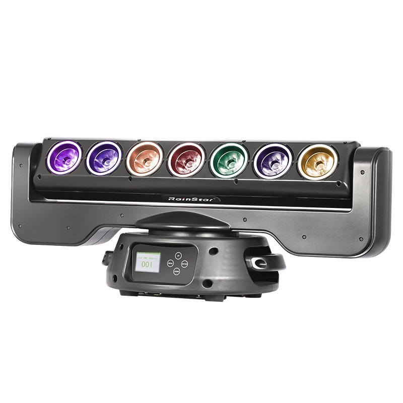 7X40W Pixel LED Bar Beam Moving Head Light met LED RGB-ring