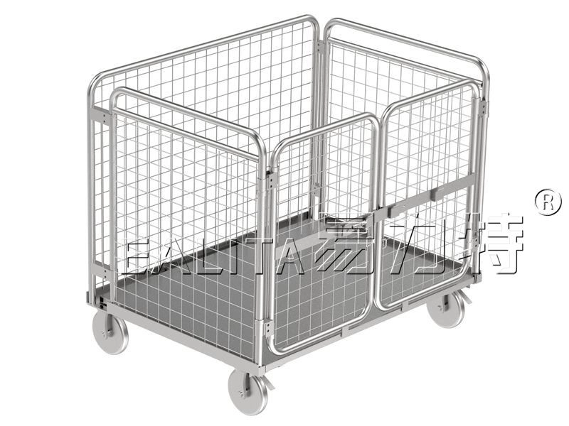 Magazijn Staal Cargo Roll Cage Trolley Draadgaas M-RGS-02