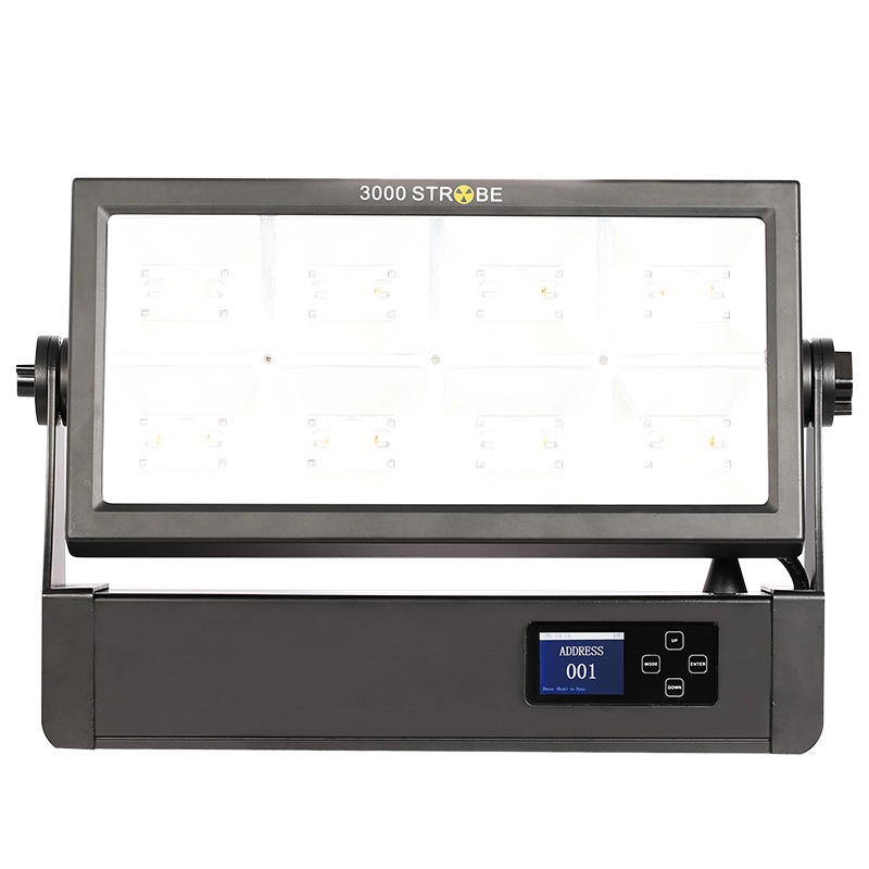 8x100W witte LED-superstroboscooplamp met gekleurde achtergrondverlichting