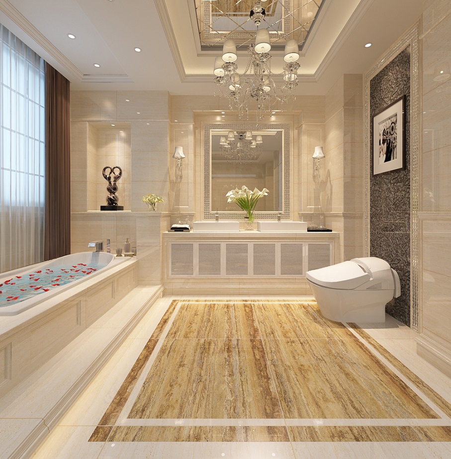 Beige Travertine Flooring