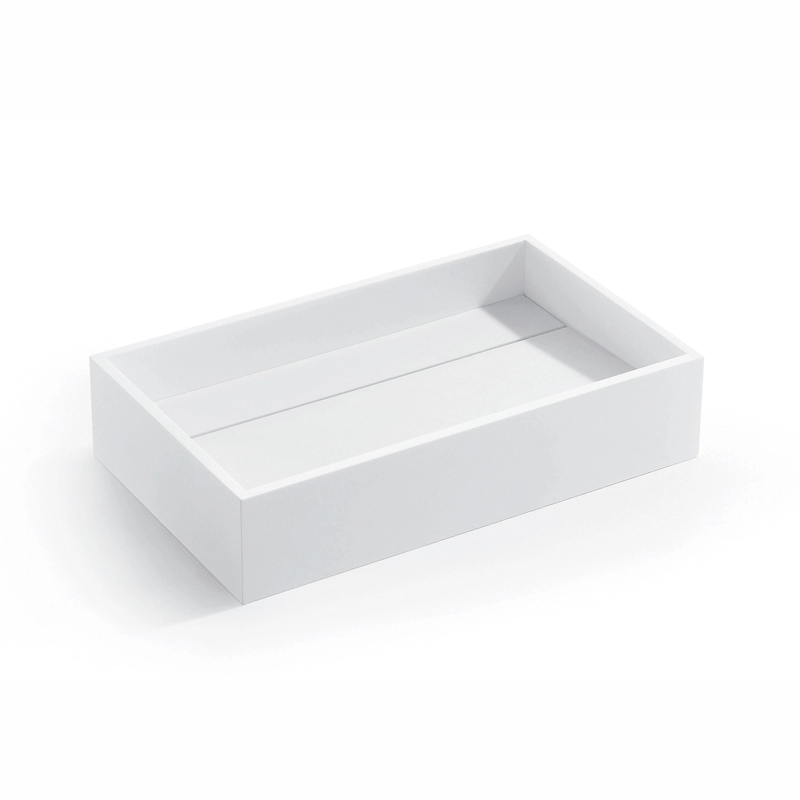 Badkamer Modern Design Mat Wit Solid Surface Wastafel