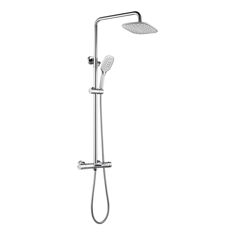 chrome bathroom thermostatic shower mixer_Round_chrome_thermostatic_shower_ mixer_Thermostatarmatur_Thermostaatkraan_NEUNAS_02215