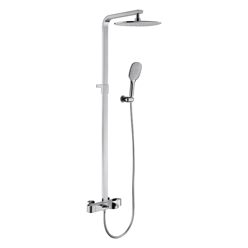 chroom kubus messing thermostatische douchemengkraan_cube_chrome_thermostatic_shower_ mixer_Thermostatarmatur_Thermostaatkraan_NEUNAS_91315