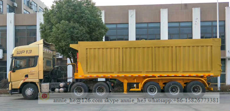 Kipperaanhangwagen van 60 ton