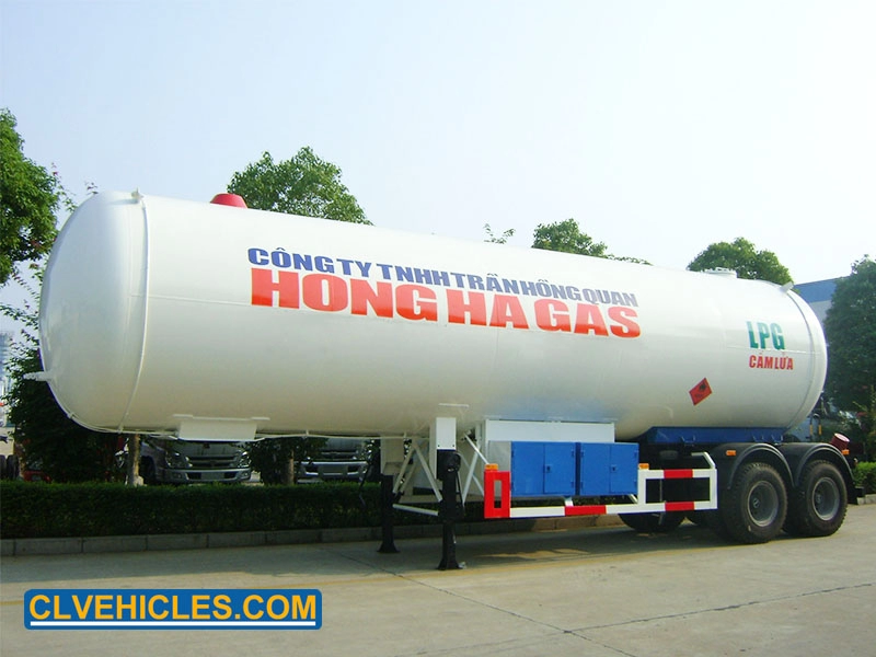 2-assige 40500 liter propaan opslagtank oplegger