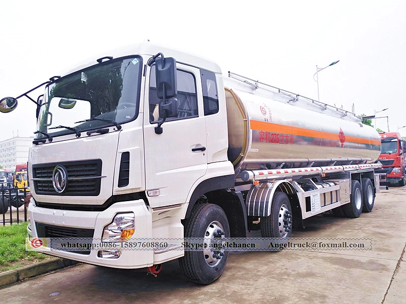 Dongfeng 8x4 Benzine Brandstof Truck Aluminiumlegering 27500 Liter