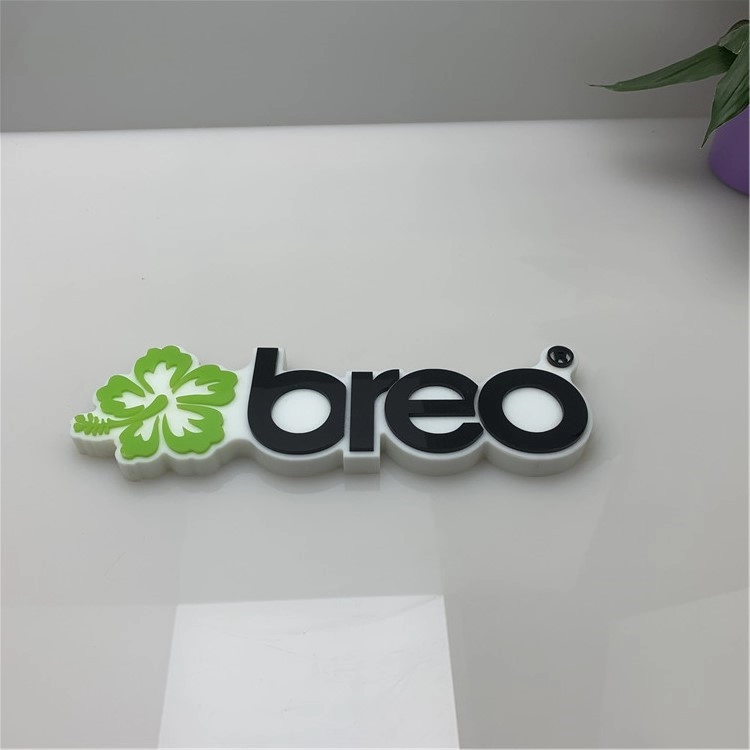 Op maat gemaakt groen en zwart plexiglas 3D-acryl logobord
