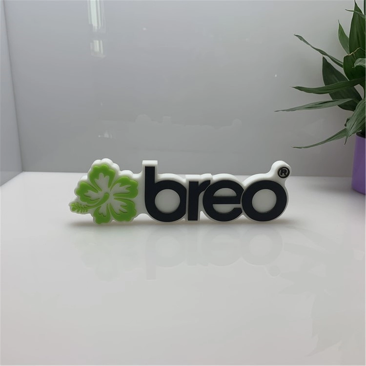 Op maat gemaakt groen en zwart plexiglas 3D-acryl logobord