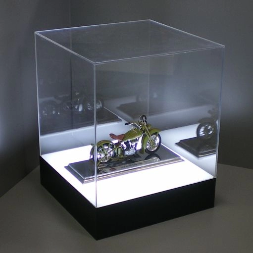 Displaydoos van acrylmodel met led-licht