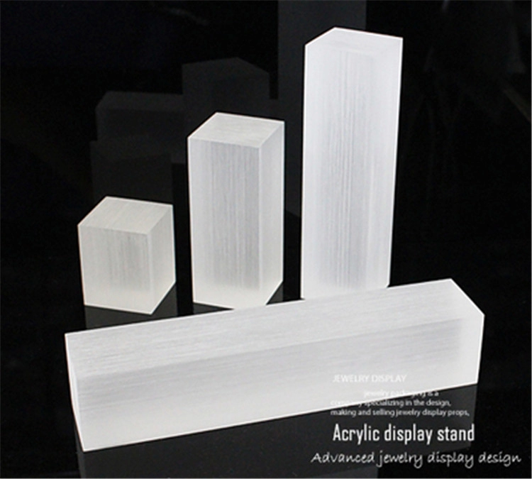 Acryl doorzichtige vierkante pilaar sieradenstandaard sieraden display lade