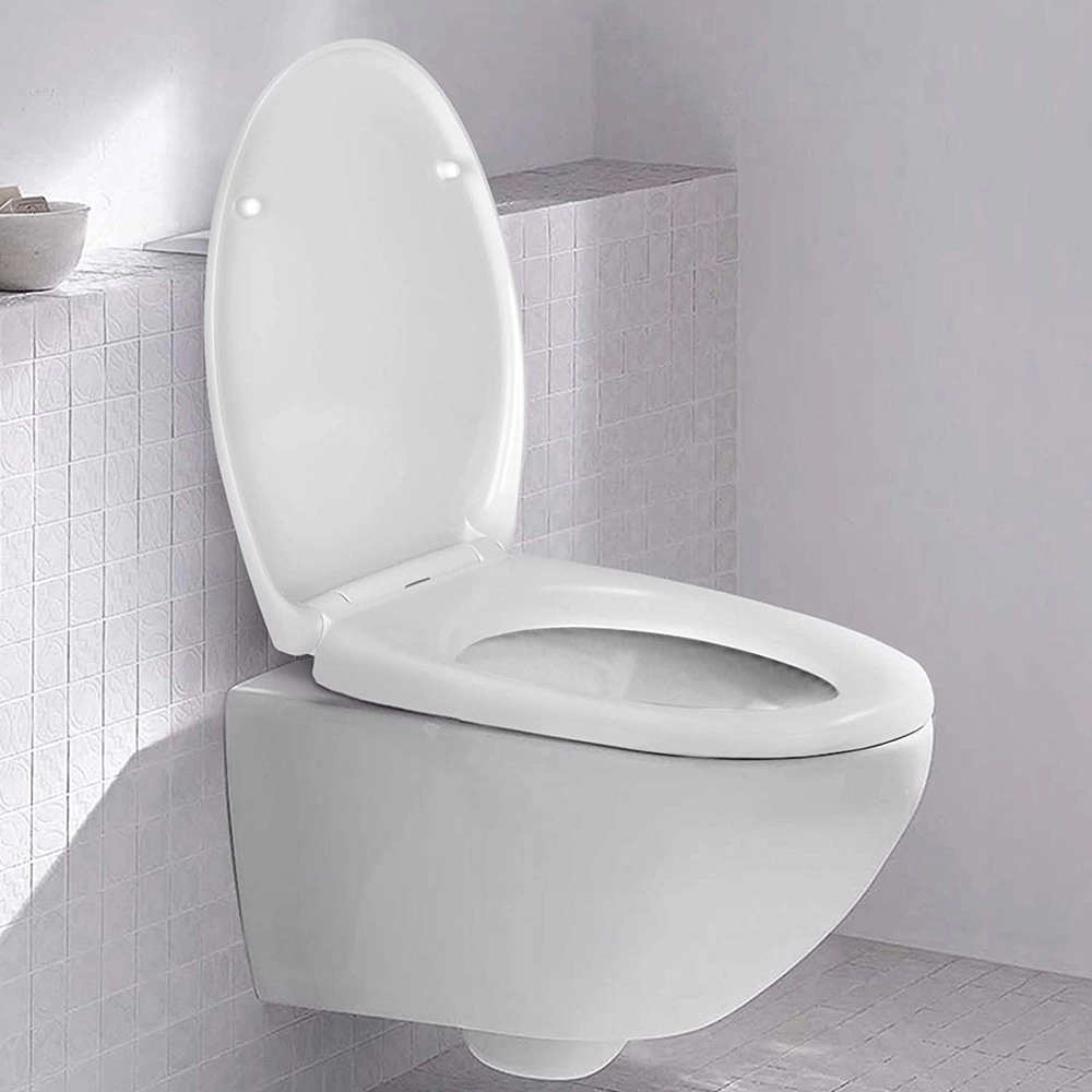 Duroplast omwikkelde ronde klassieke toiletbril wit