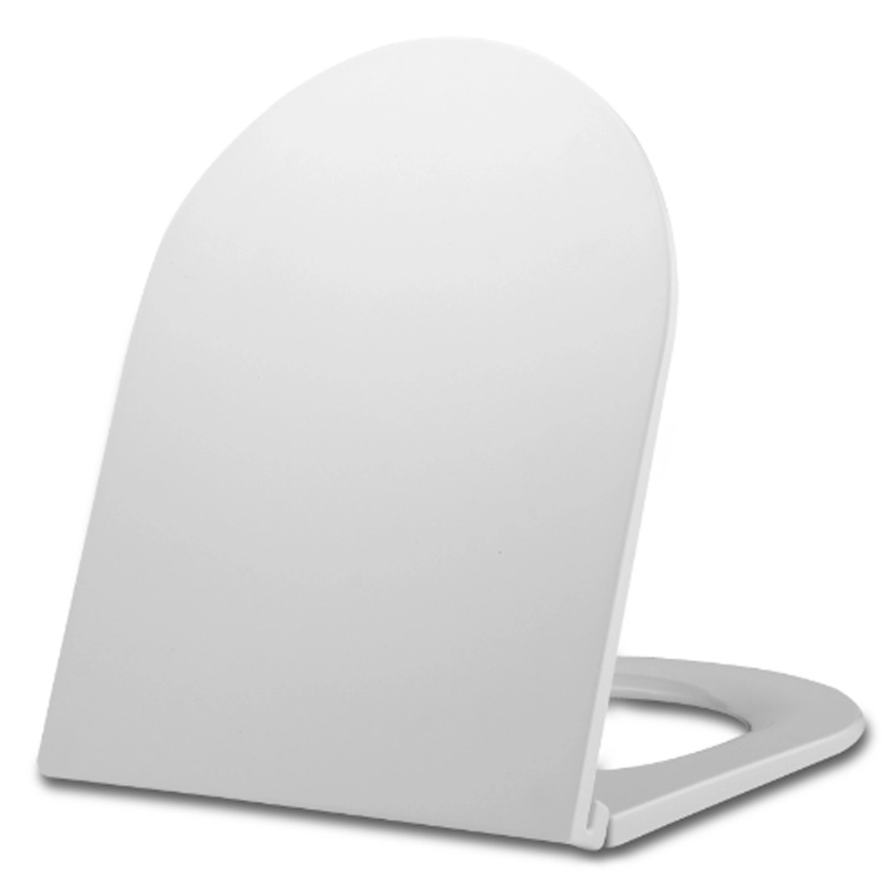 Universele toiletbrilafdekking van het D-type, vervanging van het langwerpige toiletdeksel aan de voorkant