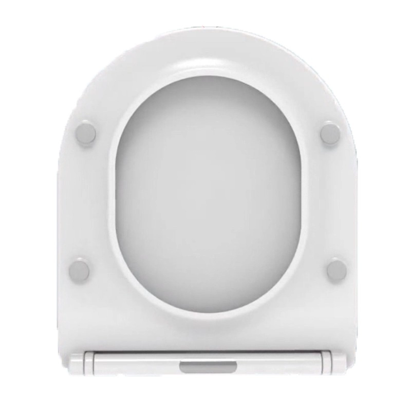 Soft close U-vormige WC-deksel langwerpige toilettankafdekking slanke D-vormige toiletbril
