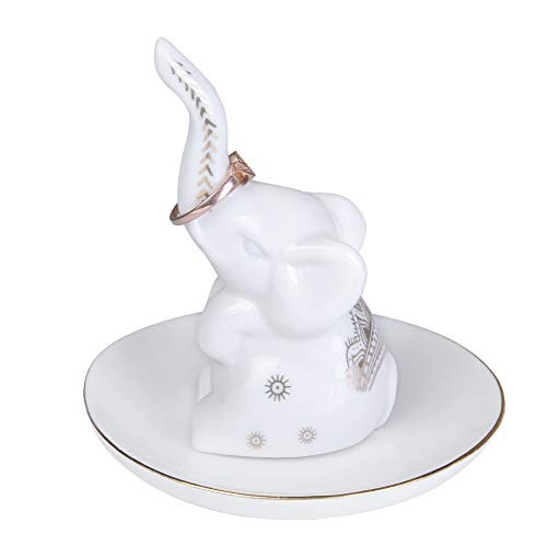 Handwerk Keramische Olifant Sieraden Ring Schotel Houder voor Engagement Bruiloft Trinket Trays